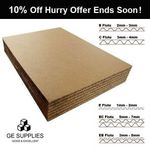 Brown Cardboard Corrugated Sheets Pads Divider Art Craft Board A5 A4 A3 A2 A1 A0