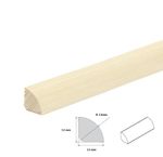 Quadrant Trim Wooden Moulding- 1 m - Decorative Flooring Edge Beading Strip Pine
