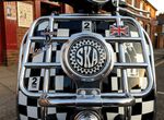 SKA Black & White Design Scooter Bar Badge - FREE BRACKET & FIXINGS