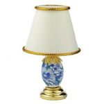 Doll House Table Lamp Blue & White Ceramic Working 1:12 Scale Light DE064 tumdee