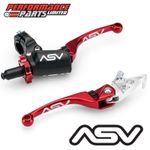 ASV F4 Red Levers Short Brake + Long Clutch Pro Perch Honda TRX250 R 1987