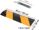 40" Rubber Speed Bump 6800kg Wear-resistant Load Heavy Duty Hump 100/30/4CM