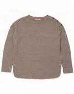 White Stuff Womens Crew Neck Jumper Sweater UK 12 Medium Grey Flecked BA04