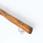 Live Edge Slim Stair Rail | Solid Wood with Round Stainless Steel Brackets