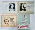 Small Lot Of 1940's "Celebrity" Autographs From Disbound Album, inc Geo. Formby