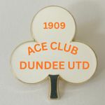 Dindee Utd Metal Vintage Type Pin Badge Ace Of Clubs