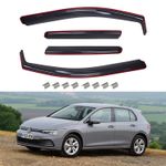 For VW Golf MK8 2020-2026 5-Door Hatchback | Wind Deflectors 4pc Set Visors UK