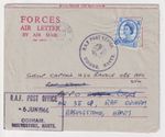 ZAMBIA 1966 Redirected Forces Air Letter RAF Lusaka RAF Ndola RAF Post Odiham