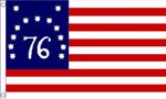 Bennington American Revolution Polyester 5'x3' Flag USA 13 STARS 1777