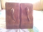 ROBERT MOUSEMAN THOMPSON INSPIRED BOOKENDS IN SOLID WAXED PINE 