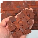 Dolls House 1:12th Scale 250 x Styrene Miniature Roof Tiles Weathered Terracotta