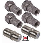 REPAIR KIT FOR SKY CABLE Q +HD TWIN COAX -  4 F CONNECTOR & 2 JOINING BARRELS 