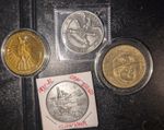 Lot Of 4mixed Variety Of Commemorative Coins. Circulated And Uncirculated.