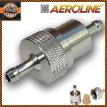 Billet Alloy Fuel Petrol Inline Filter 1/4" 6mm For Classic Cars & Motorcycles