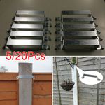 Fence Panel Security Bracket Galvanized Steel Post Clips Anti Rattle (20 Pack)