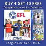 EFL 2026 Panini Football Stickers - 2025/26 League One #473 - #636