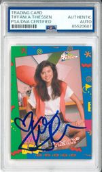 Tiffani Thiessen Signed Auto Slabbed 1992 Pacific Saved By The Bell Card PSA DNA
