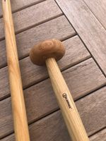 Boat Flagpole 125cm or 150cm Length option — Straight Ash Shaft and Mahogany Top