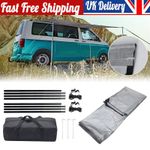 2.5-4.5mx2.4m Campervan Awning Canopy Sun Shade Shelter with Poles Van Motorhome