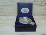 Pewter Mill Scotland Small Polished Quaich In Original Box  VGC