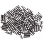 100 Pcs Copper Crimp Sleeves Single Barrel Fishing Line Wire Connectors