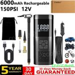 Corded/Cordless 12V Electric Car Tyre Inflator Pump Tire Air Compressor 150PSI
