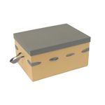 Large Card Hamper Box - Manilla & Grey x 4 **BRAND NEW**