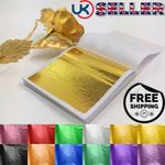 100pcs 24K Gold Foil Edible Gold Leaf Sheets For DIY Cake Decoration Arts Crafts