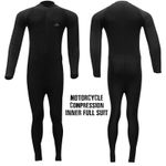 Motorcycle Base Layer Compression Lycra Inner Rash Guard Suit One Piece Black