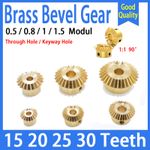 0.5/0.8/1/1.5 Mod Bevel Gear 15-30 Teeth Transmission Gears Bevel Teeth 90° 1:1