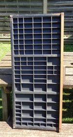 VINTAGE PRINTERS TRAY PLASTIC INSERT DIVIDER TRAY LETTERPRESS DRAWER #h11