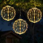 3 Pack Christmas Led Light Balls，12 Inch Outdoor Christmas Decorations
