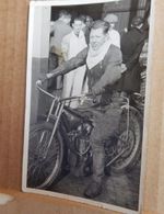 original 1950s photo Of Jack Parker Bellevue Aces rider on his bike postcard sz