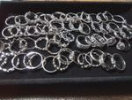 60 X Job Lot Pretty Bohemian Fashion / Costume Jewellery Rings In Display Box 