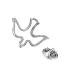 Confirmation Lapel Pin Brooch Badge - Silver Dove Outline F1750N