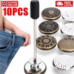 Metal Jeans Buttons Replacement Kit with Hand Screwdriver 17mm Buttons