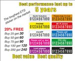 Racing Pigeon ETS Phone Number Stickers+20% EXTRA FREE. ETS stickers Pigeon Loft
