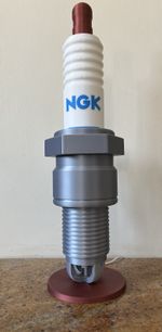 Giant 3D Printed NGK Spark Plug  / Man Cave / Garage Art / Fun Thing To Own.