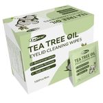 Tea Tree Oil Eyelid & Facial Cleansing Wipes – 100 Individually Wrapped Wet Tiss
