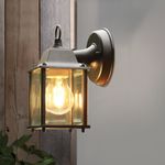 Vintage Porch Wall Lamp Metal Outdoor Lantern Waterproof Garden Lighting Black