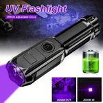 UV Ultraviolet Torch Flashlight Rechargeable Pocket Waterproof UK