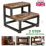 Non-Slip 2 Step Stool Stepping Bed Steps Home Bathroom For Adults Kids Safety UK