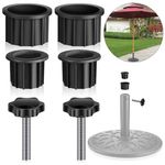 6pcs Patio Parasol Umbrella Stand Replacement Parts Black Base Accessories