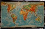 Retro World Map Earth Wall Chart Rollable Poster Cottagecore Decoration