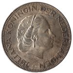 1959 Netherlands Silver 2½ Gulden Coin – Queen Juliana – Dutch Silver
