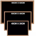 Chalk Board Large Black Board Wooden Framed Small School Office Notice Board New
