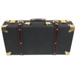 Retro Vintage Suitcase Prop Wood PU Decorative Storage Box for Decor
