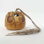 Japanese Meiji Period Carved Netsuke. Stylised Fish.  Interesting Antique Piece 