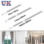 Heavy Duty Extendable Telescopic Shower Curtain Pole Rail Rod Bath Door Window