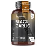 Black garlic - 180 Capsules - 15000mg high dose - Heart health & Immune support